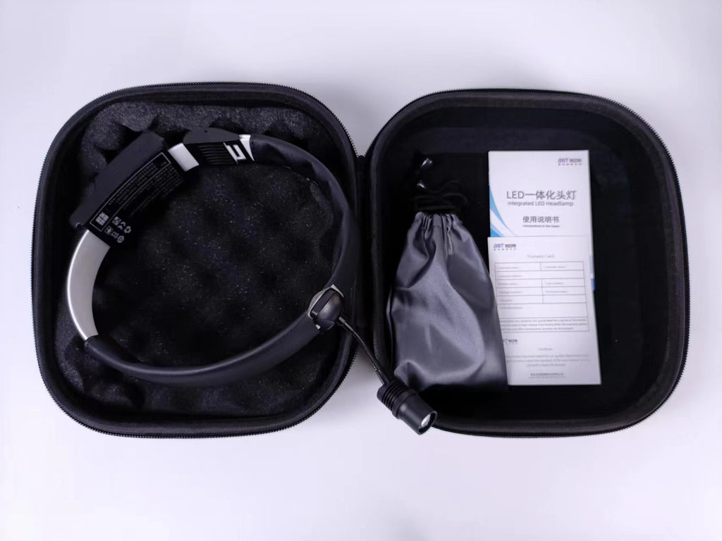 SurgiOwl LUMEN-H1 carrying case and included components