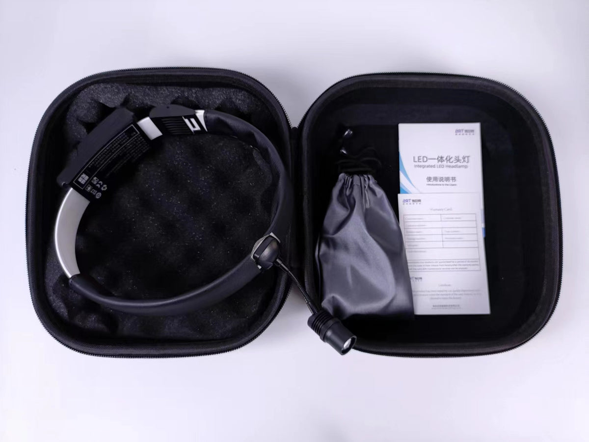 SurgiOwl LUMEN-H1 carrying case and included components